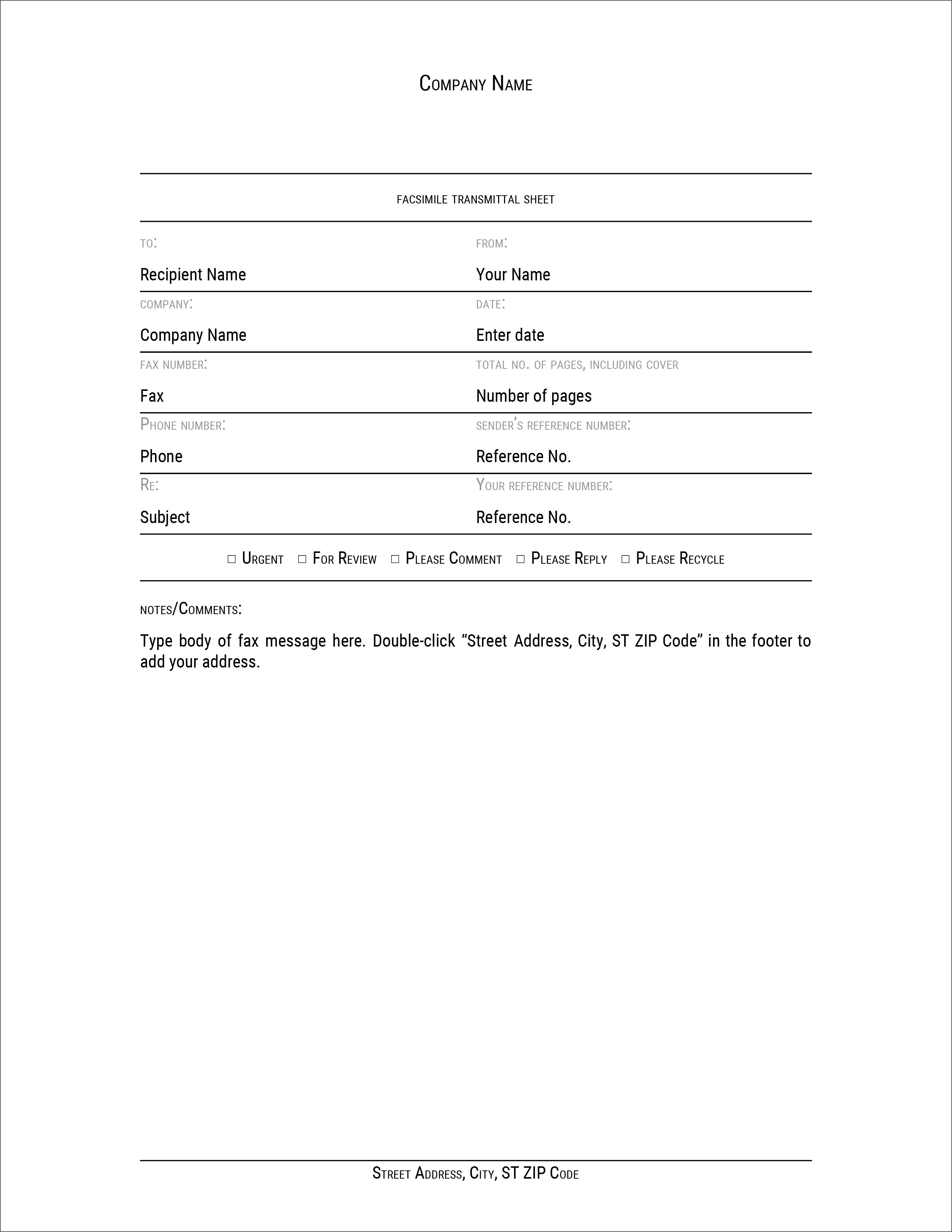 fax cover sheet for mac free download